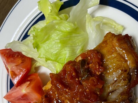 トマトソースのチキン照り焼き